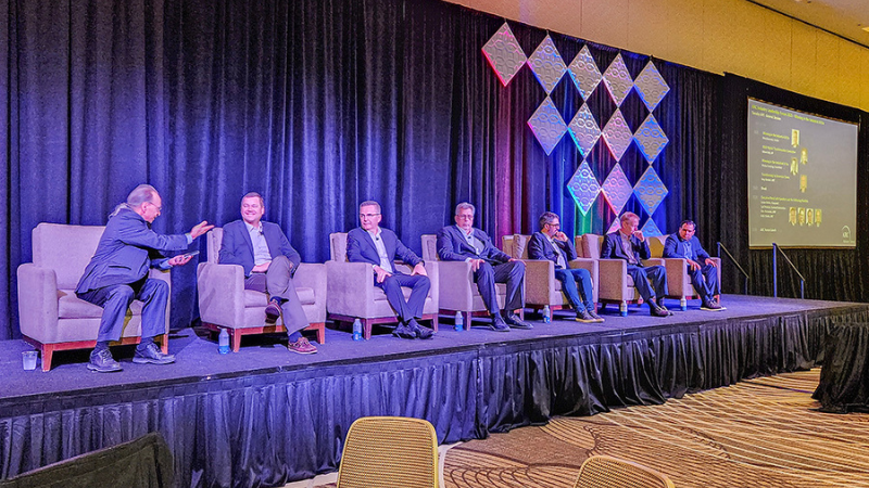 Industry representatives participate in a panel discussion during the 29th Annual ARC Industry Leadership Forum.